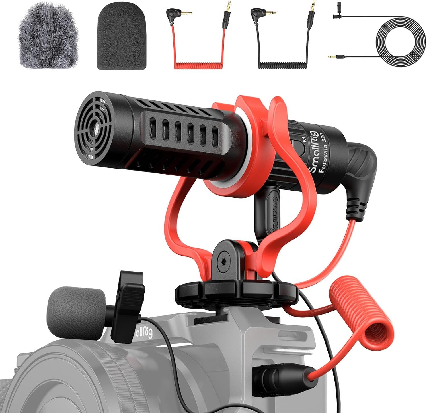 SMALLRIG Shotgun Mic for Camera, Video Microphone for DSLR & for iPhone