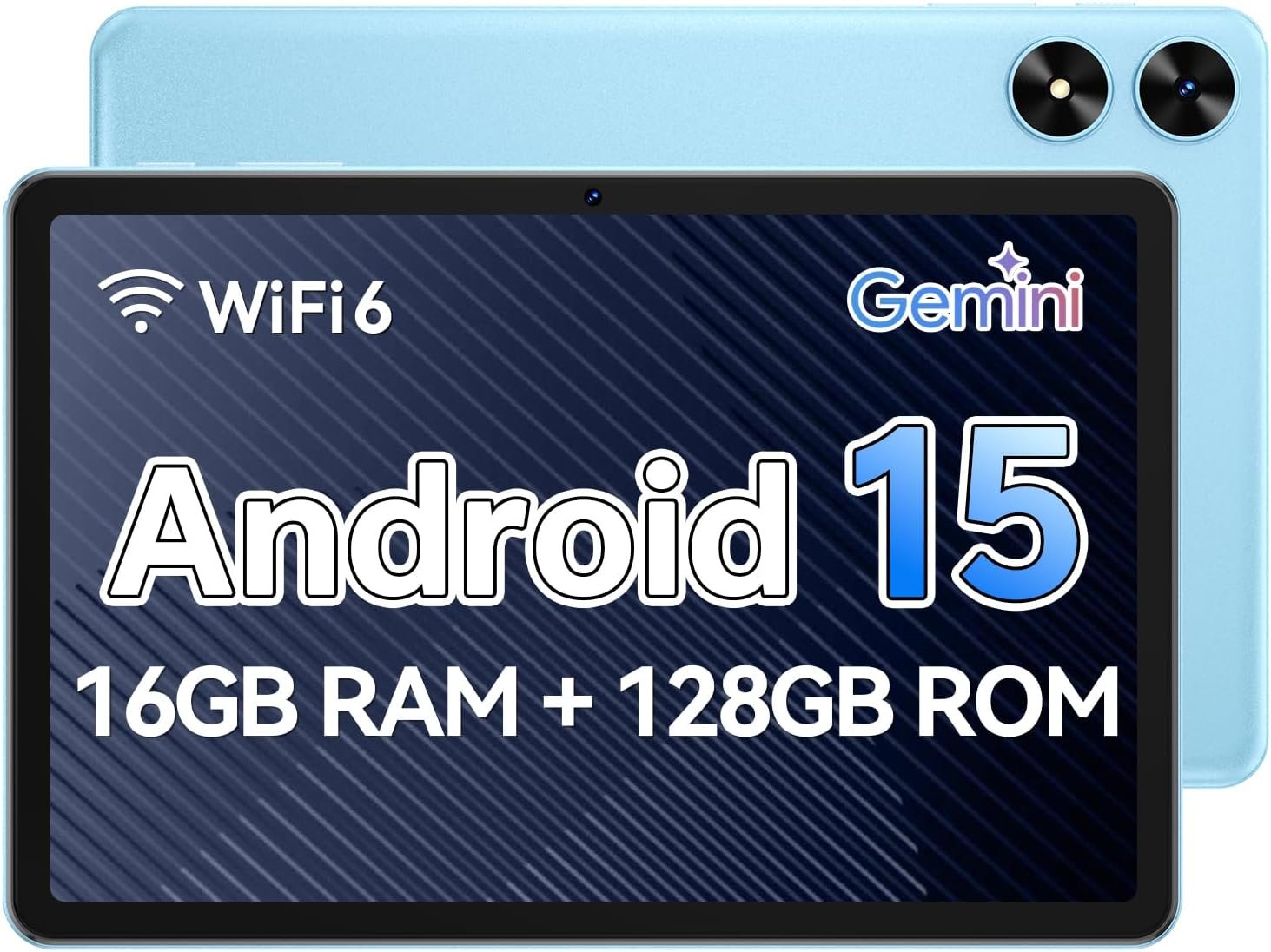 Tablet 10 inch, Android 15 Tablet, Blue