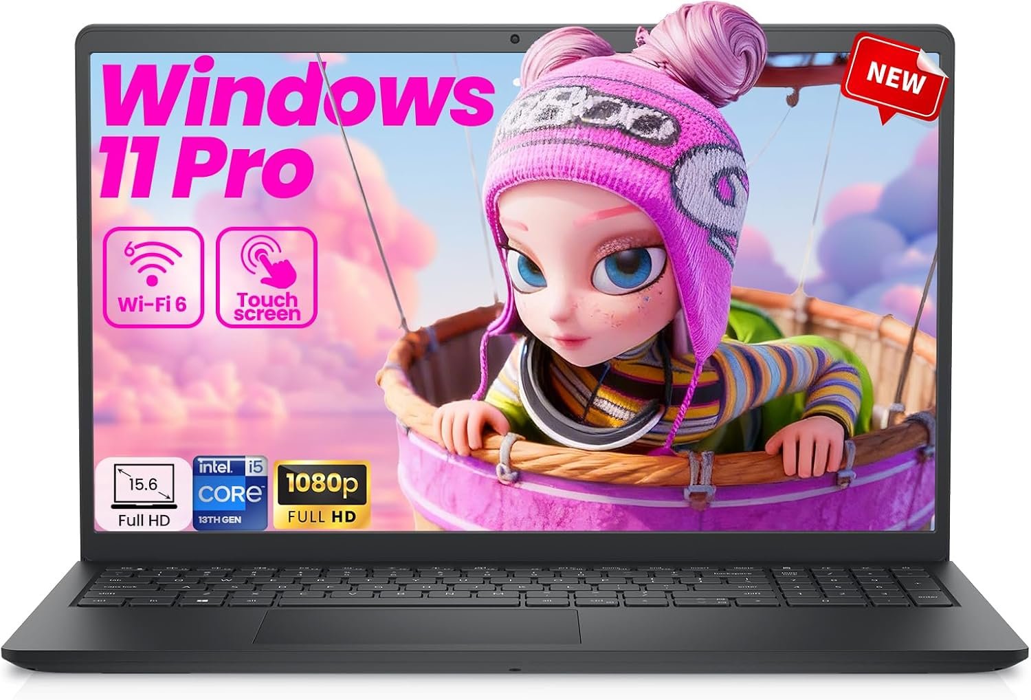 Dell 15 Touchscreen Business Laptop, 16GB DDR5 RAM, 1TB SSD, Intel i5-1334U