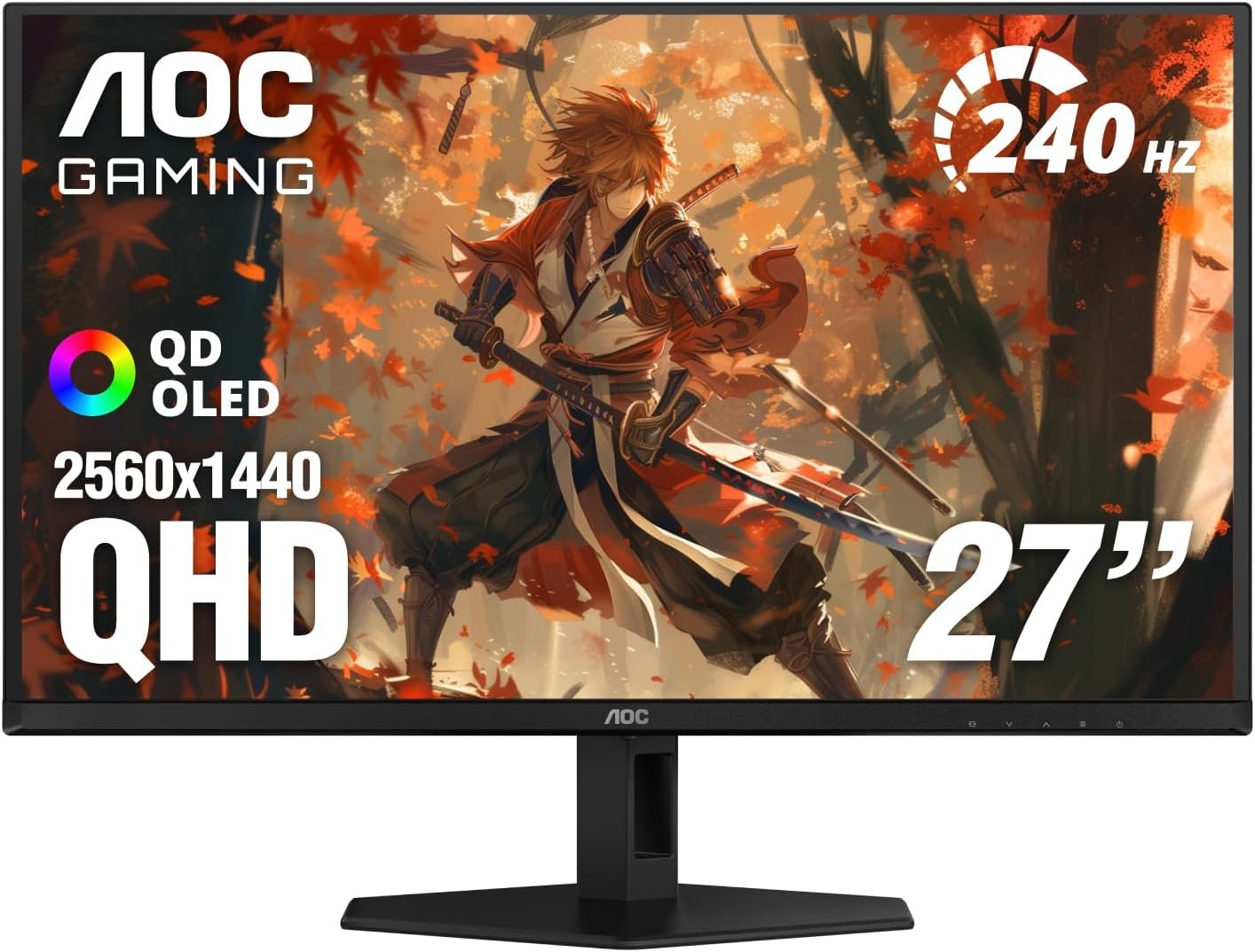 AOC 27″ Gaming Monitor QHD 240Hz QD OLED NVIDIA G-SYNC Compatible Q27GAZD