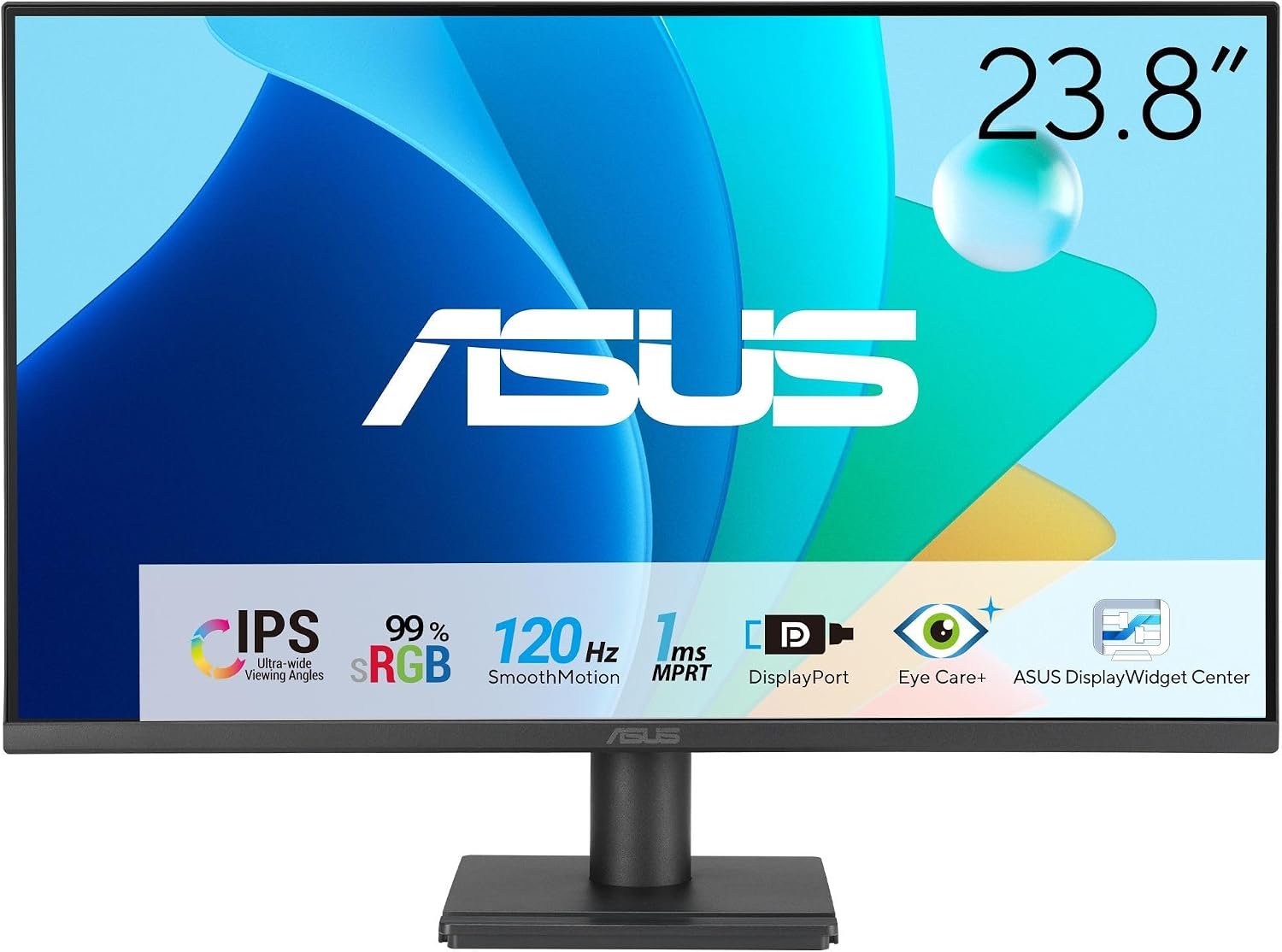 ASUS VA249QG 24 Inch 1080P 120Hz Eye Care Gaming Monitor, HDMI, DisplayPort