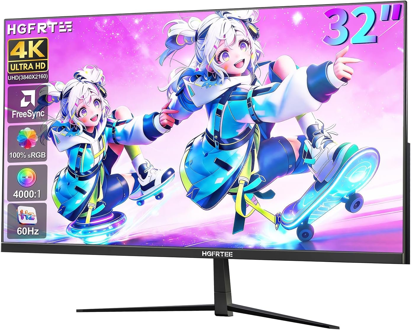32 Inch 4K UHD Monitor, Computer Monitor, 3000:1 Contrast Display