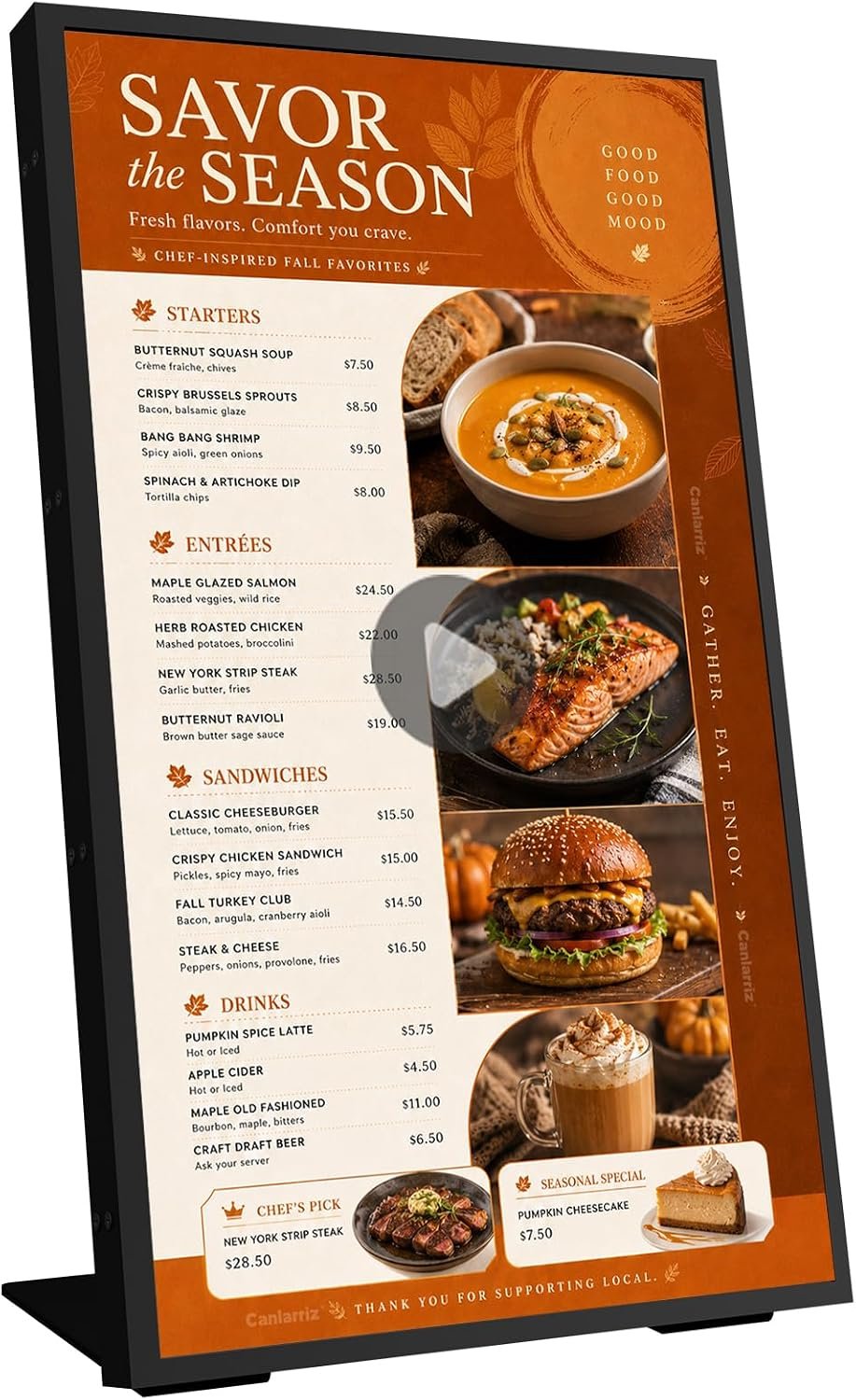 18.5″ Digital Signage Display, 700 Nits Digital Menu Board