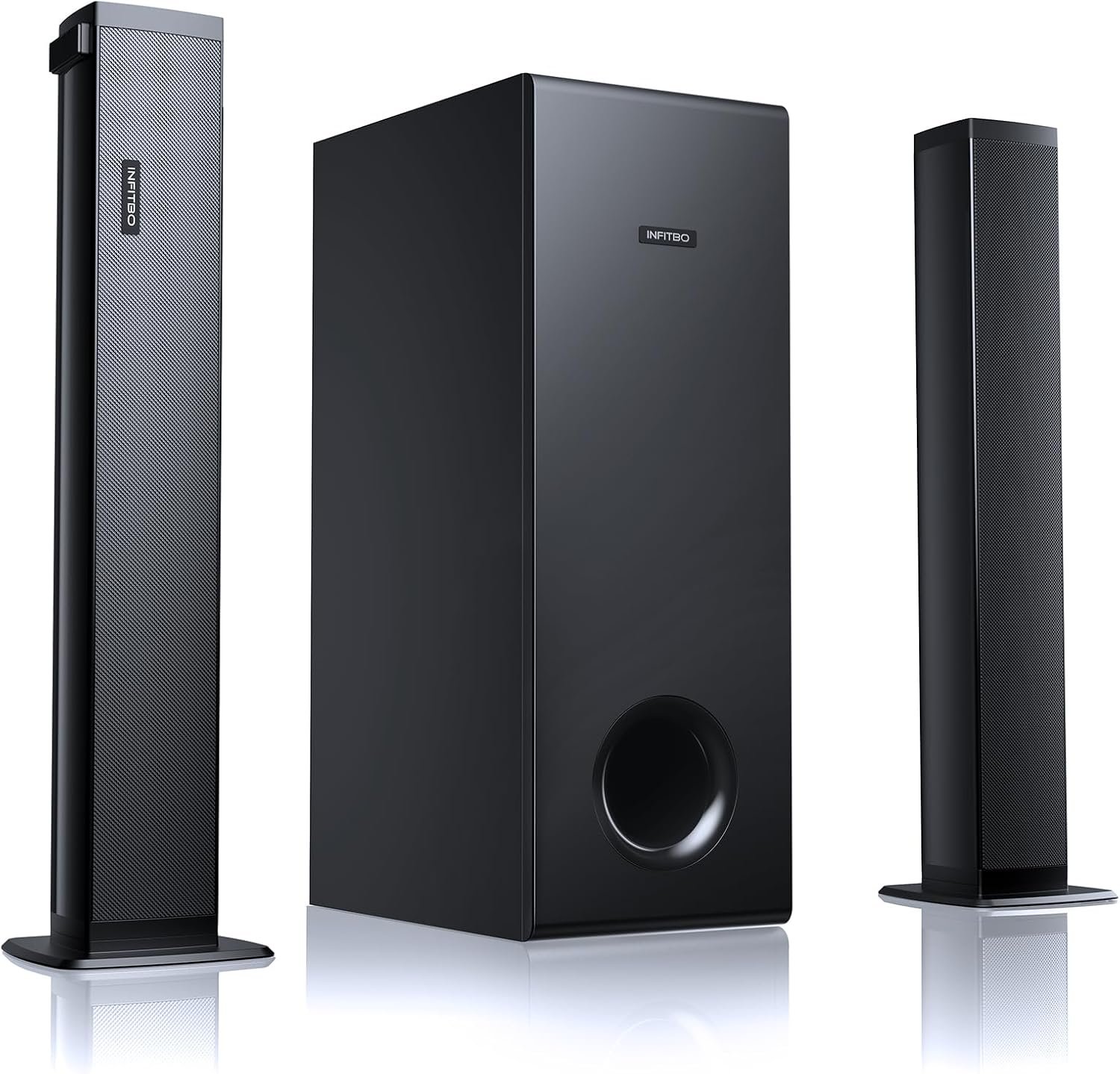 INFITBO Detachable Soundbar with Subwoofer for TV/PC: 2-in-1 with 3 Setups