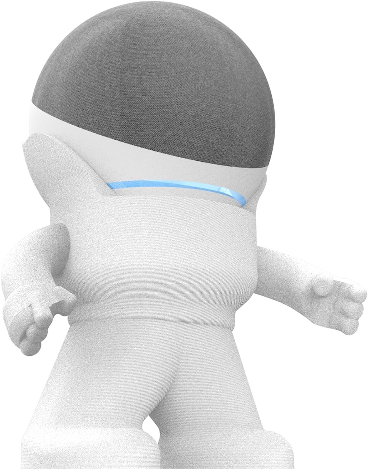 Splin Alexa Smart Speaker Echo Dot 4th or 5th Gen Desktop Stand Stand – Amazon- Mr. Bill (White)