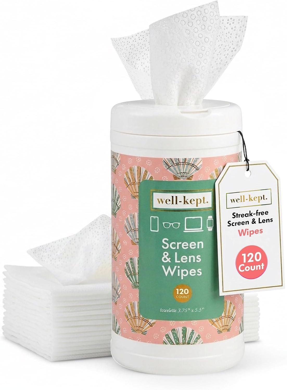 Harbour Island Tech & Lens Wipes Canister for Glasses & Phones, 120 Count