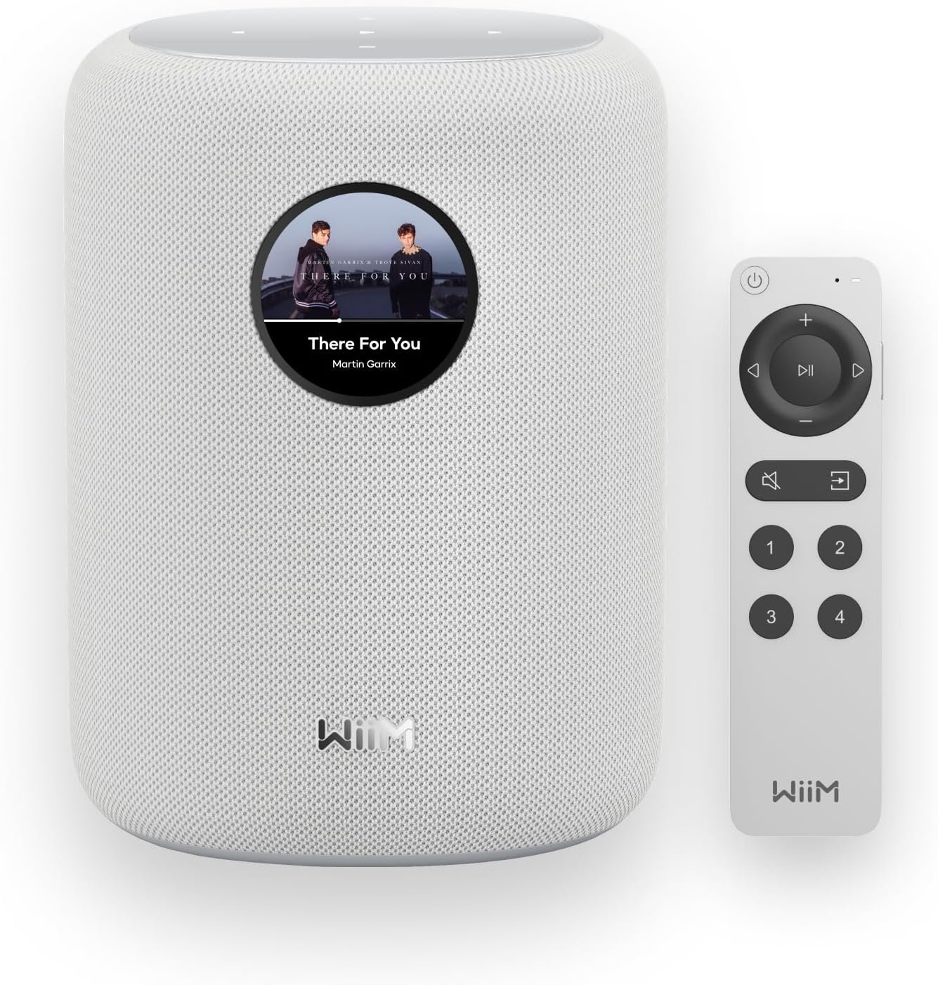 WiiM Sound Smart Speaker with Hi-Res Audio, WiFi and Touchscreen, White