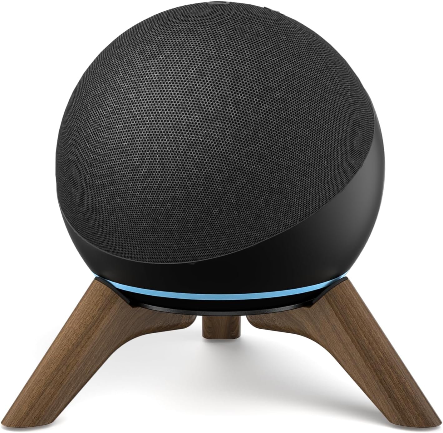 Wooden Desktop Stand for Echo Dot 4th / 5th Gen & Echo Dot Max Stand Holder for Better Sound – Wood Tripod Speaker Stand Desk for Echo Dot 4th & 5th Generation Table Holder for Echo Dot Stand, 1 Pack