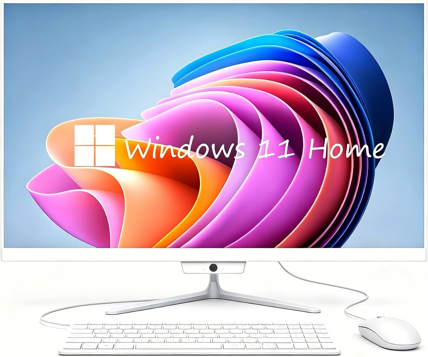 23.8″ All-in-One Computer with Webcam, FHD 1920×1080 Display, CPU-i5 up to 3.6GHz, 8GB DDR3 RAM, 256GB SSD, Windows 11 Home with HDMI WiFi 5/BT 4.0 Wired Keyboard & Mouse
