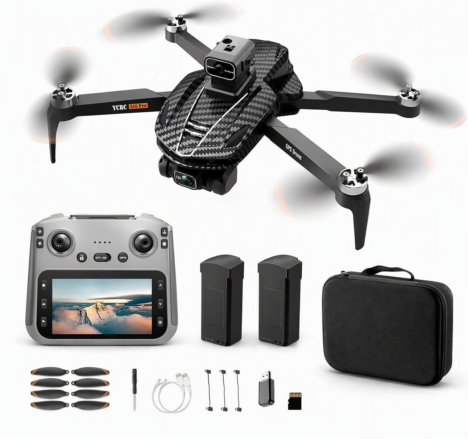GPS Drones with 4K Camera for Adults EIS, 5G RC Drone with 4.5″ HD Screen