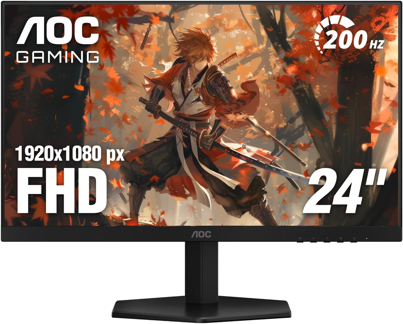 AOC 24″ Gaming Monitor FHD 200Hz IPS NVIDIA G-SYNC Compatible 0.3ms 24G42HE