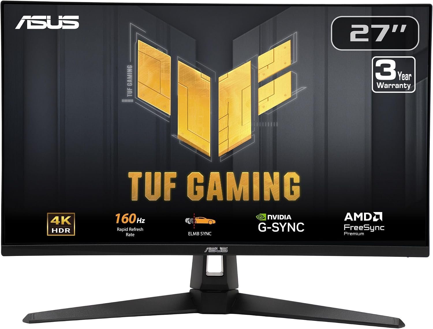 ASUS TUF Gaming VG27UQ1A 27 Inch 4K 160Hz G-SYNC Gaming Monitor