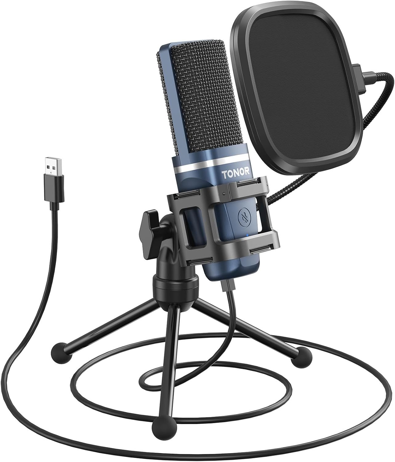 TONOR Podcast Microphone, USB Computer Mic, Cardioid Condenser PC Microfono