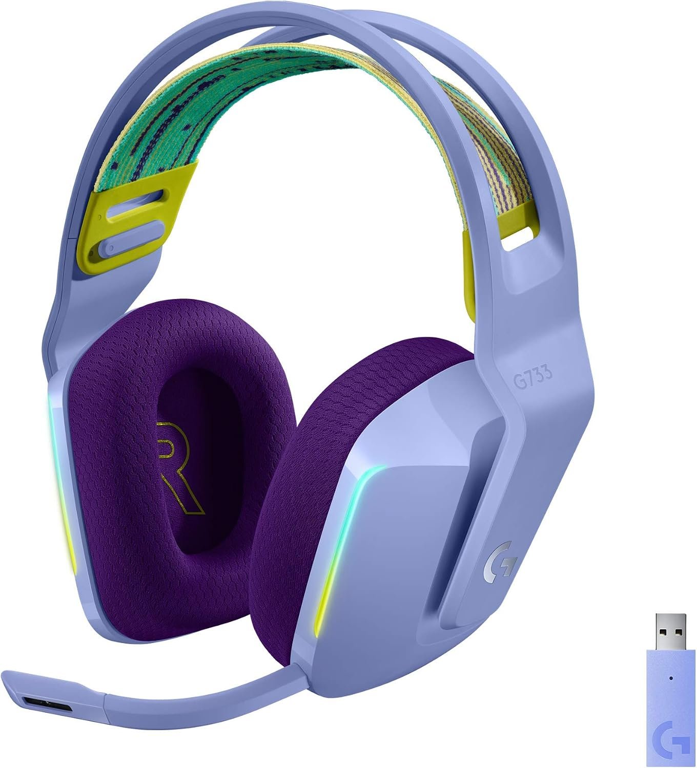 Logitech G733 Lightspeed Wireless Gaming Headset – Lilac