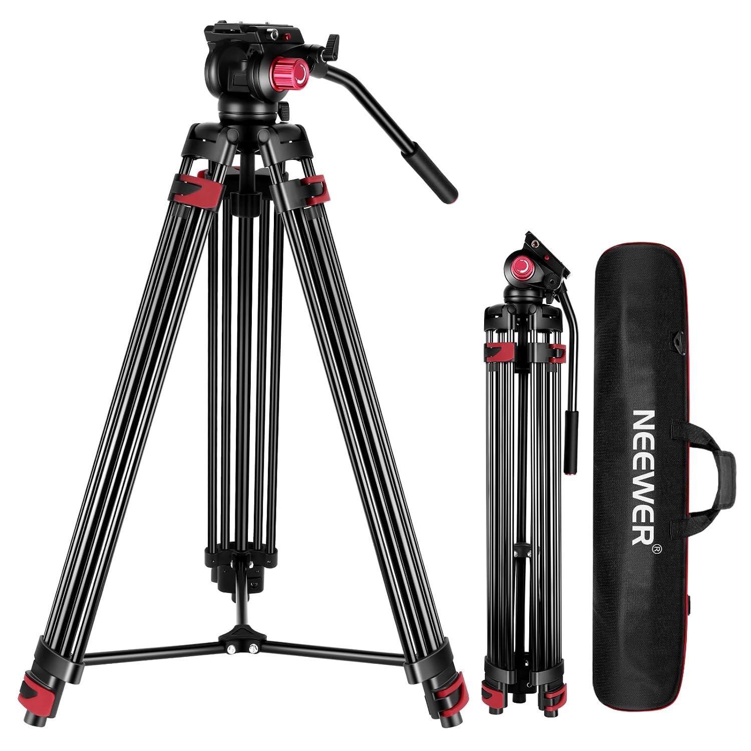 NEEWER 79″/200cm Video Tripod, Heavy Duty Aluminum Alloy Camera Tripod