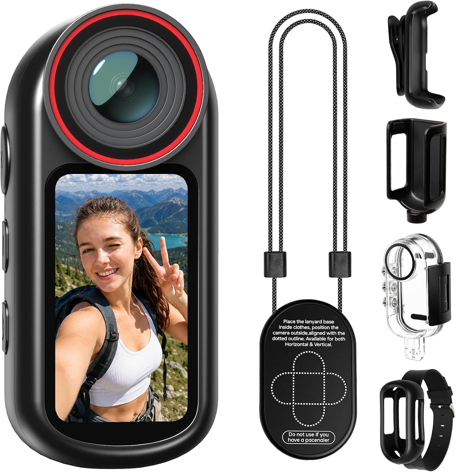 4K Mini Body Camera 1.5″ Screen with EIS Action Camera for Vlogging
