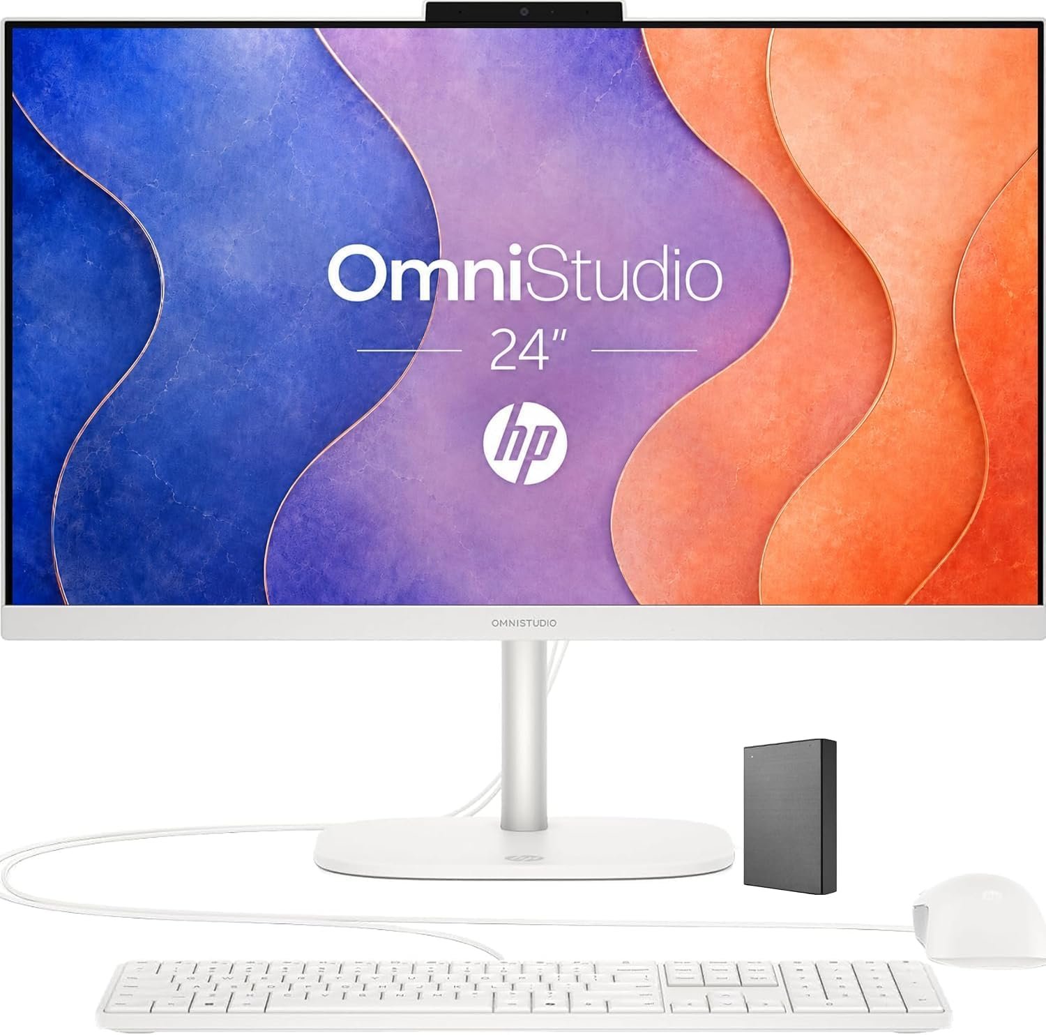 HP 24“ OmniStudio All-in-One Desktop Computer, 16GB DDR5 RAM, 128GB UFS