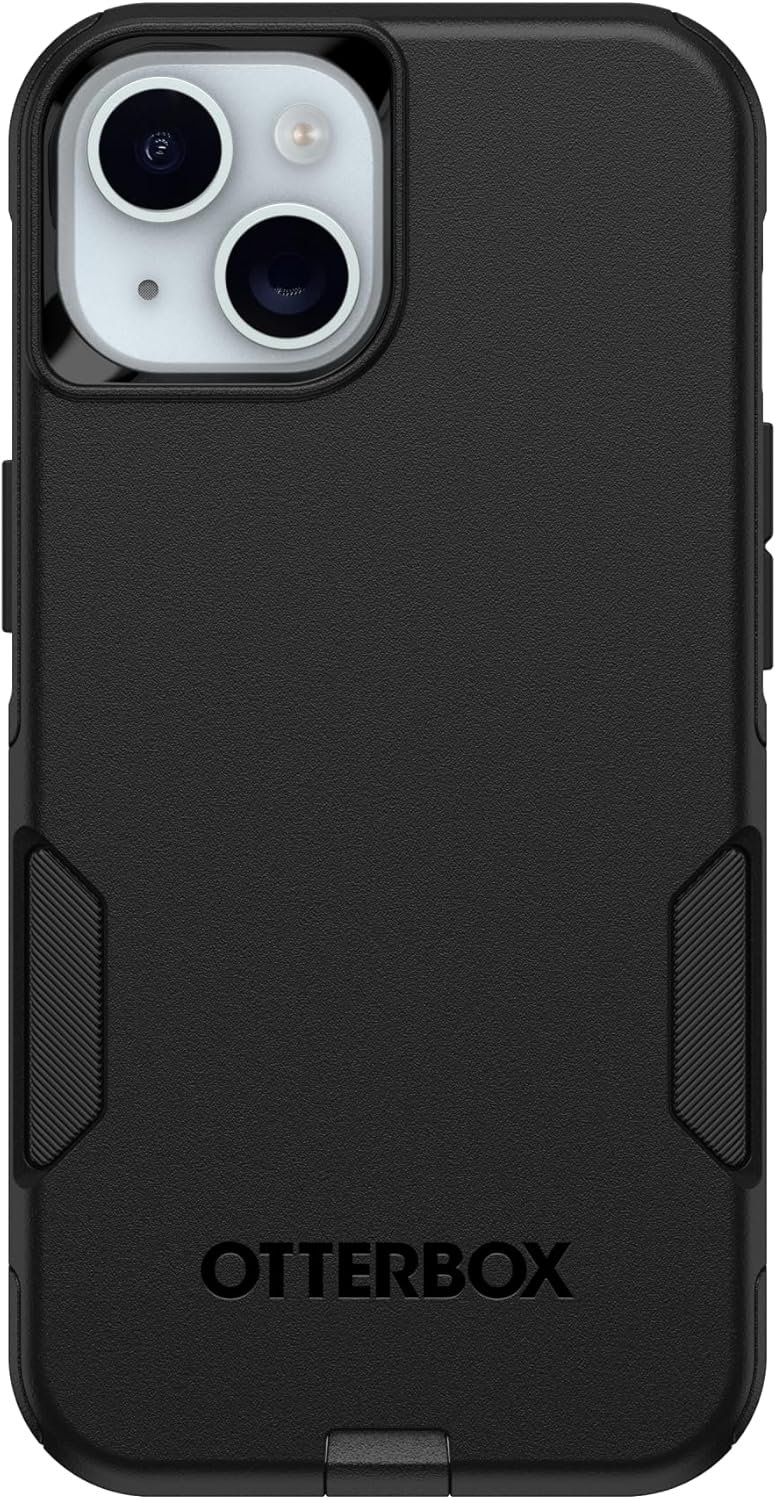OtterBox iPhone 17e, 16e, 15, 14, & 13 Commuter Series Case – Black, Slim & Tough, Pocket-Friendly, with Port Protection – Thin & Protective iPhone Case, Dual-Layer, Impact Absorbing iPhone Case