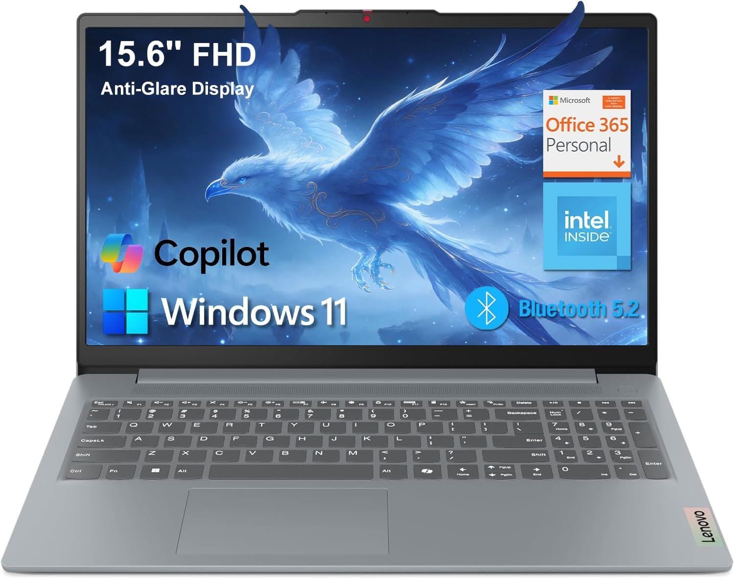 Lenovo 15.6″ FHD Business Laptop, Intel Processor, 8GB DDR5, 128GB Storage
