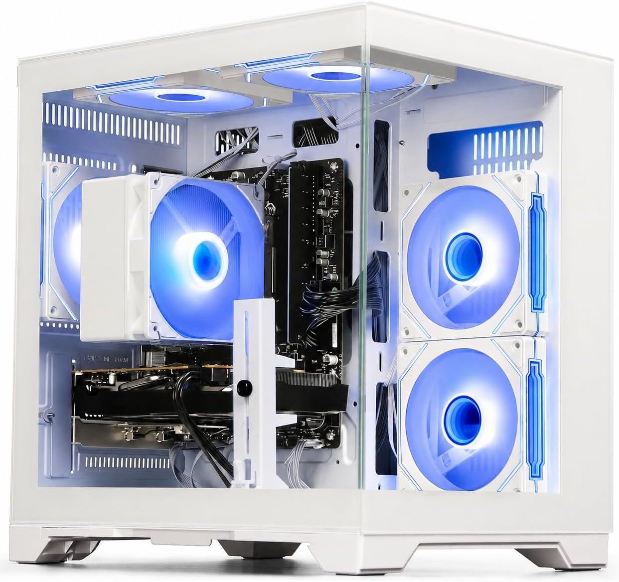 LXZ Gaming PC Desktop Computer Ryzen 5 4500 RX 6500XT 16GB RAM 512GB SSD