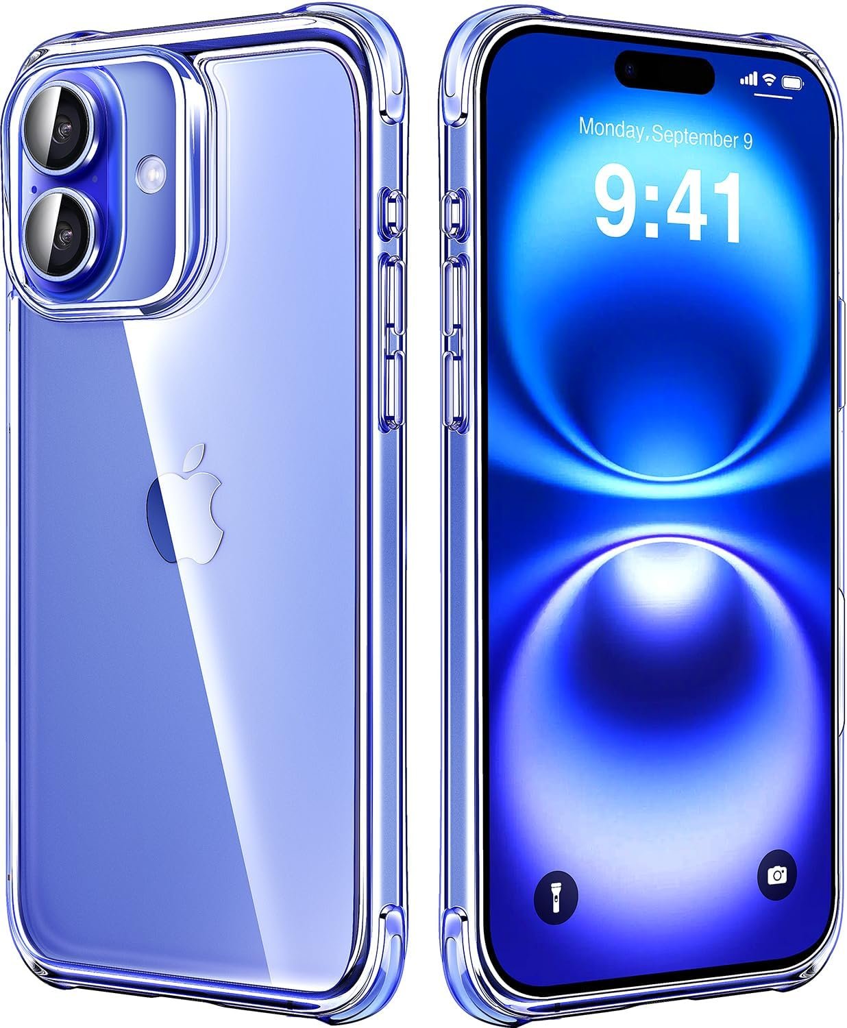Mkeke for iPhone 16 Case Clear [Not Yellowing]