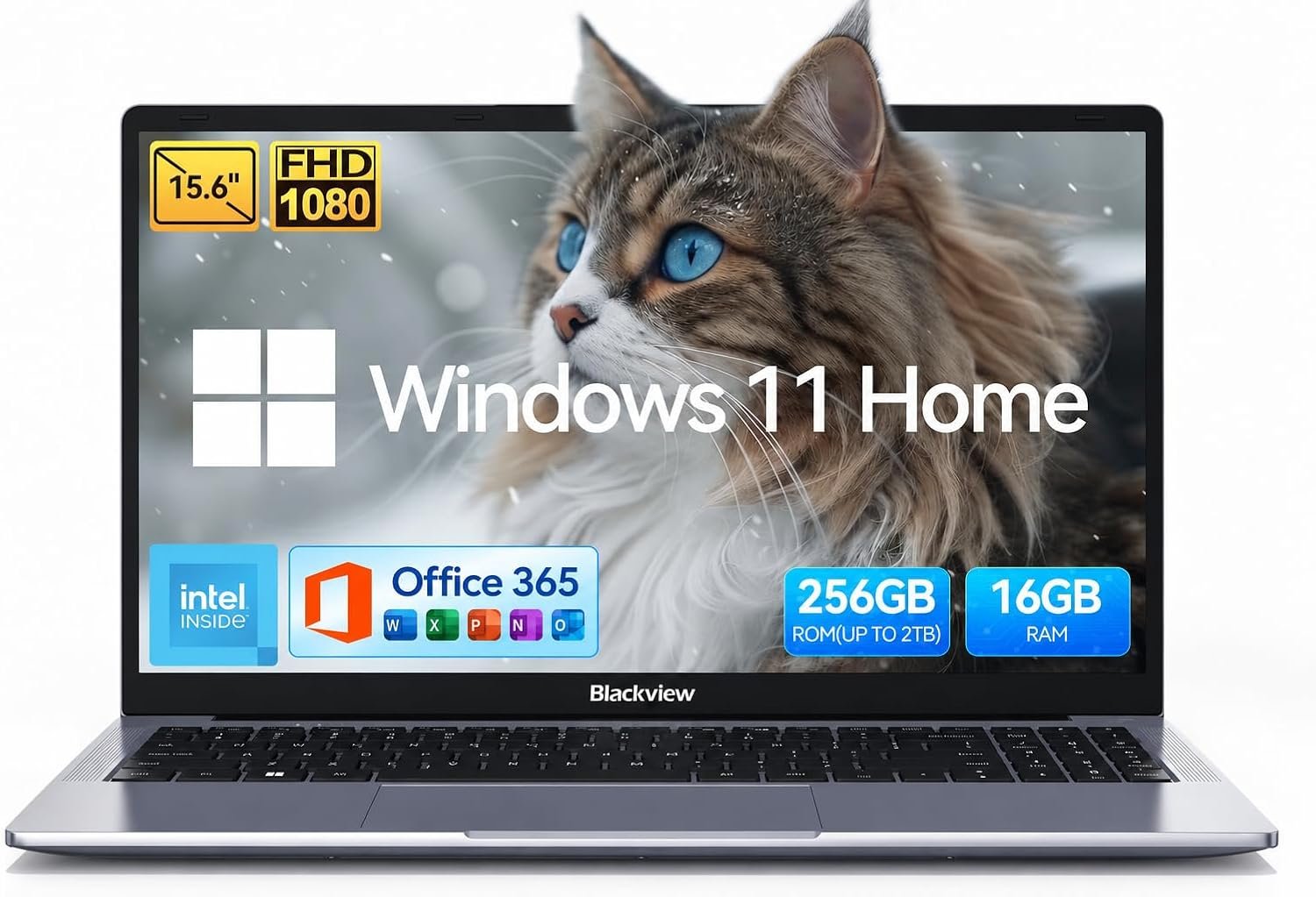 15.6″ Student Laptops Computer 2026 Office 365 Intel CPU 16GB RAM 256GB SSD