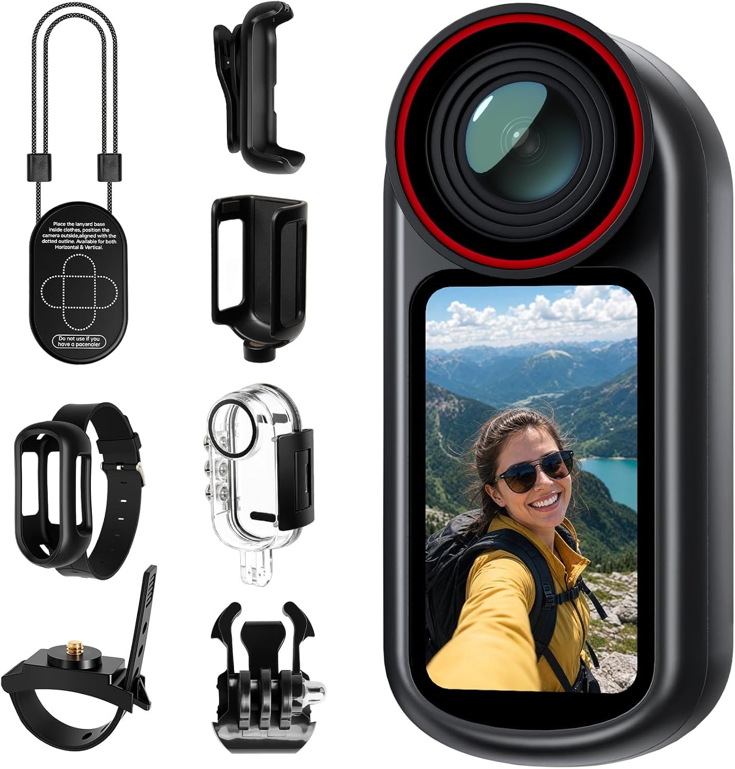 4K Mini Body Camera with 1.5″ Screen, WiFi Magnetic Wearable POV