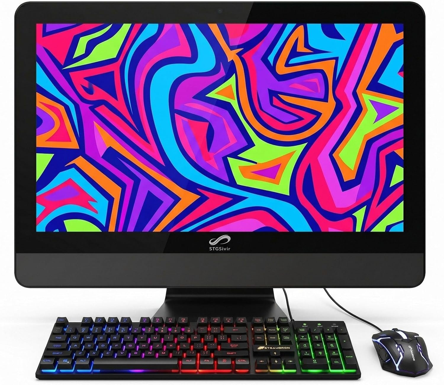 STGSivir All in One Computer PC,22″ FHD Display,Core i5,16G RAM,512G SSD
