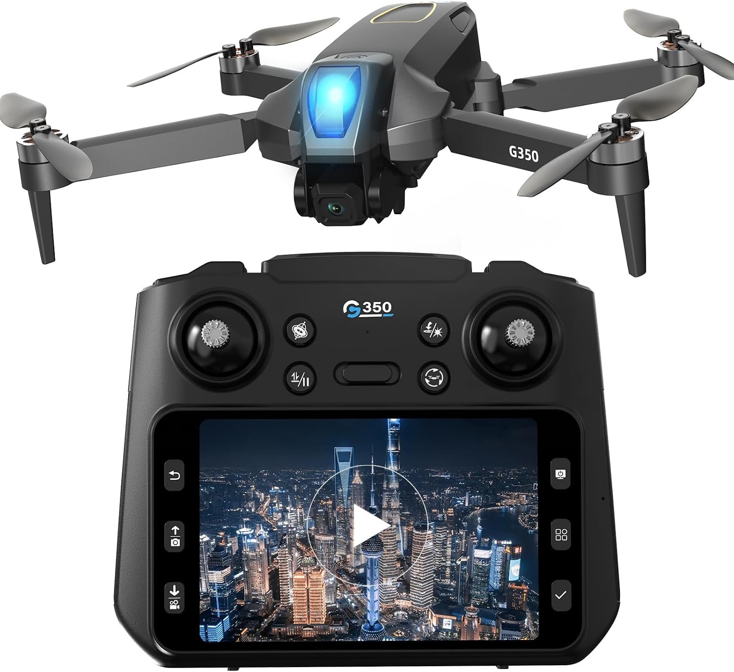 Drone with Camera 4.5″ LCD Screen on Controller, Drone with Screen, FPV Drones with Brushless Motor for Adult Beginner, Foldable RC Quadcopter, One Key Start, Easy to fly, Toy for Kids Adult Beginners