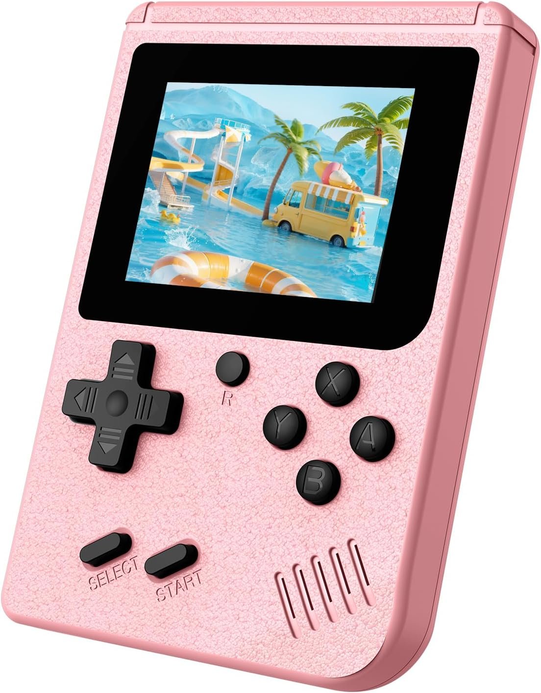 Mini Handheld Game Console with 3.0 Inch IPS Screen, Retro Gaming Console Built-in 400 Preloaded Classic Games, 1020mAh Rechargeable Battery Pocket Player Travel Games Arcade, Pink