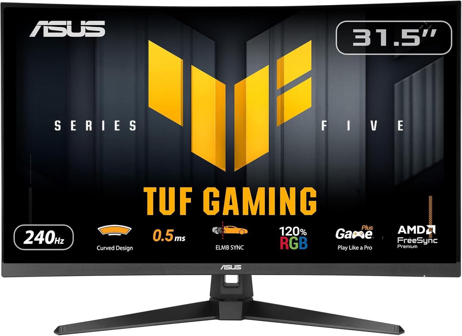 ASUS TUF Gaming VG32VQM5AZ 32 Inch 1080p 240Hz Curved Gaming Monitor