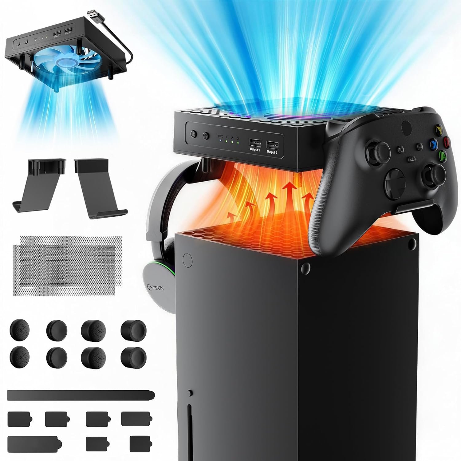 Smart Cooling Fan for Xbox Series X, Accessories for Xbox Series X Console