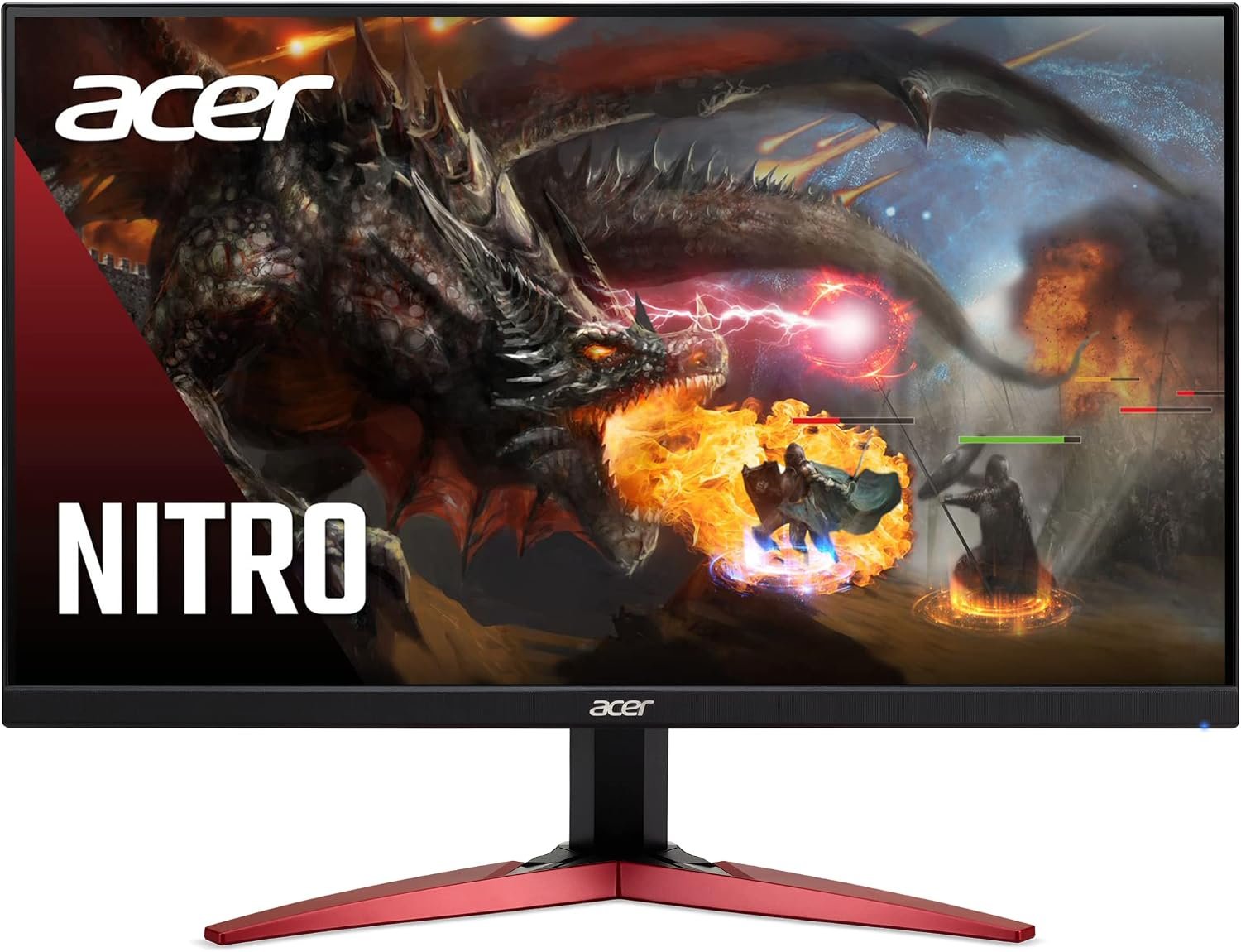 Acer Nitro 23.8in FHD 1920×1080 180Hz Gaming Monitor KG241Y Sbiip