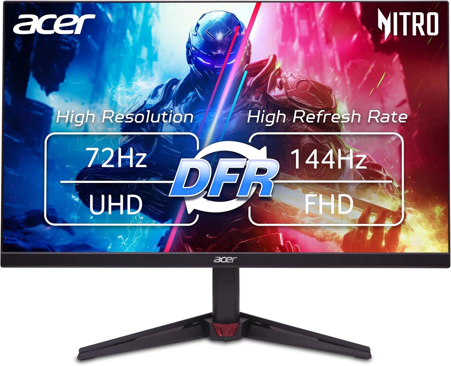 Acer Nitro 27in 4K 3840×2160 IPS 72Hz DFR 144Hz Gaming Monitor VG270K L1