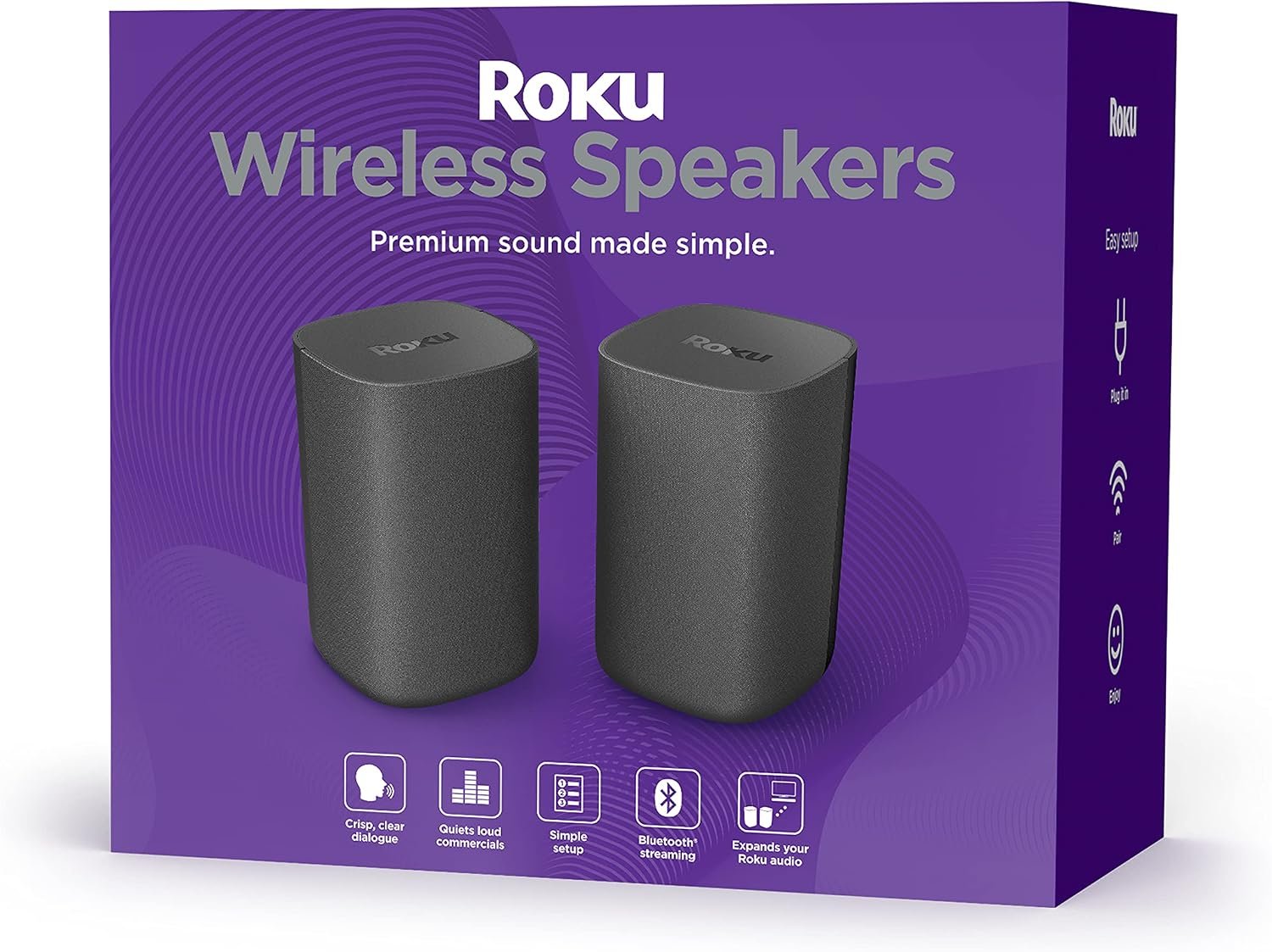 Roku Wireless Speakers, Set of 2 (Pack of 1)