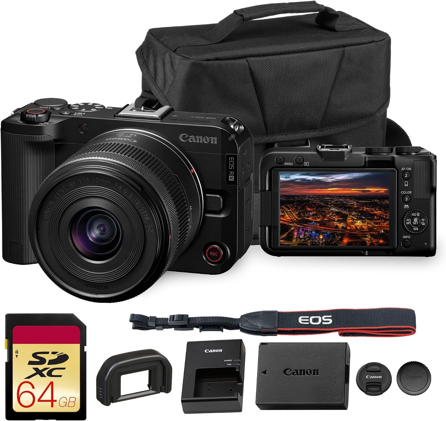 Canon EOS R50 V Mirrorless Camera with 14-30mm Lens Bundle