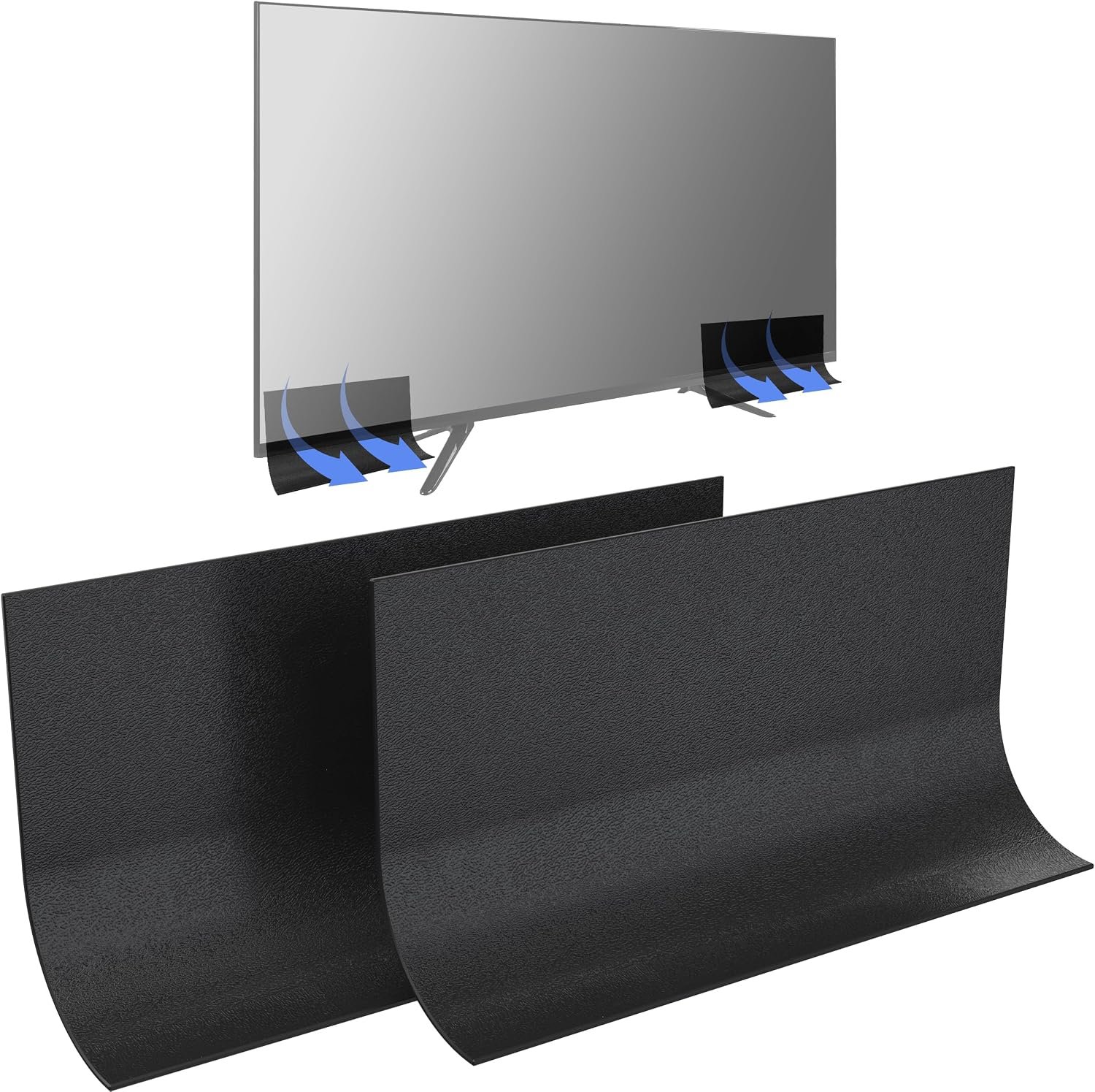 EUCATUS TV Speaker Sound Redirector for TVs with Down-Firing Speakers: Divert Home Theater Audio Toward You, Not The Floor. Passive Amplifier Set. Great for Moms, Dads, Audiophiles, Seniors. Set of 2