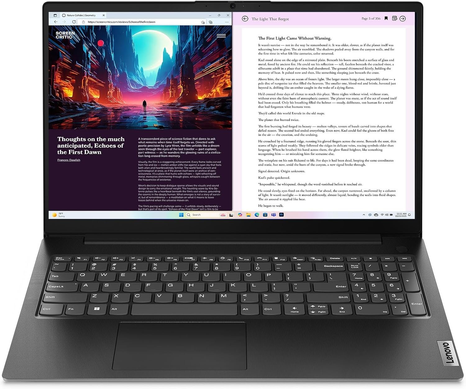 Lenovo V15 Gen 4 – Business Laptop – AMD Ryzen 5 7430U – 15.6″ FHD Display – 8GB RAM – 512GB SSD Storage – Integrated AMD Radeon™ Graphics – Webcam Privacy Shutter – Business Black
