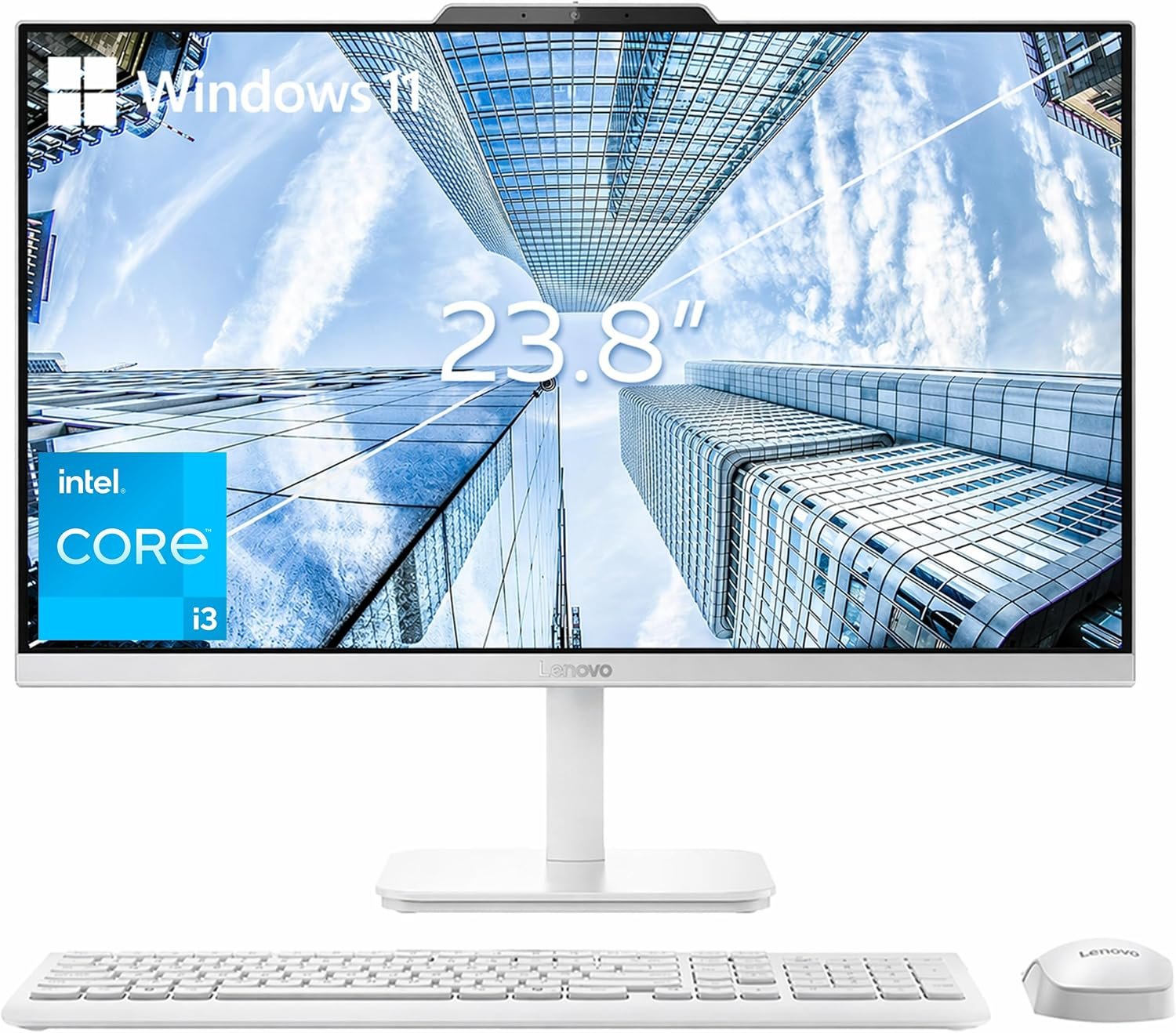 Lenovo 24″ FHD All-in-One Desktop Computer for Home & Office, Intel Core i3 Processor, 16GB RAM, 256GB PCIe SSD, HDMI, WiFi 6, Bluetooth 5.2, Business AIO, Vent-Hear, Wireless KB & Mouse, Win 11 Pro