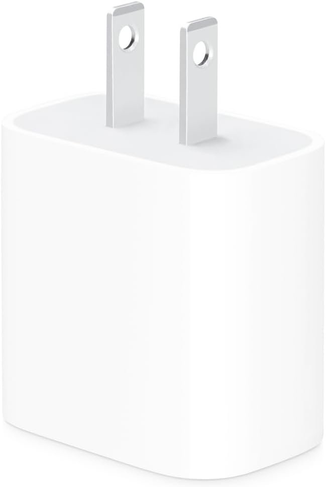 Apple 20W USB-C Compact Power Adapter: Fast and Convenient Charging, Type C Wall Charger