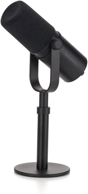 Saramonic MV-Pod-D Dynamic Cardiod Podcast Mic USB-C & XLR Podcast Mic for Streaming, Recording & Broadcasting, Noise Cancellation, Mute, and Desktop Stand