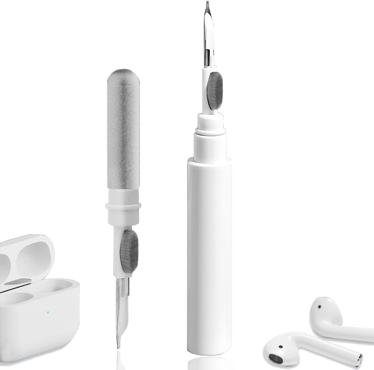 Cleaner Kit for Airpods,Earbuds/Phone Cleaning kit for Airpods Pro 1 2 3, Multi-Function Cleaning Tool with Brush for Wireless Earphones Headphones Camera and iPhone(White)