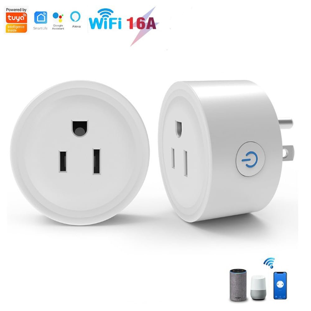 2 Pack Smart Plug, 2.4G WiFi Outlet, Smart Life / Tuya APP Remote Control