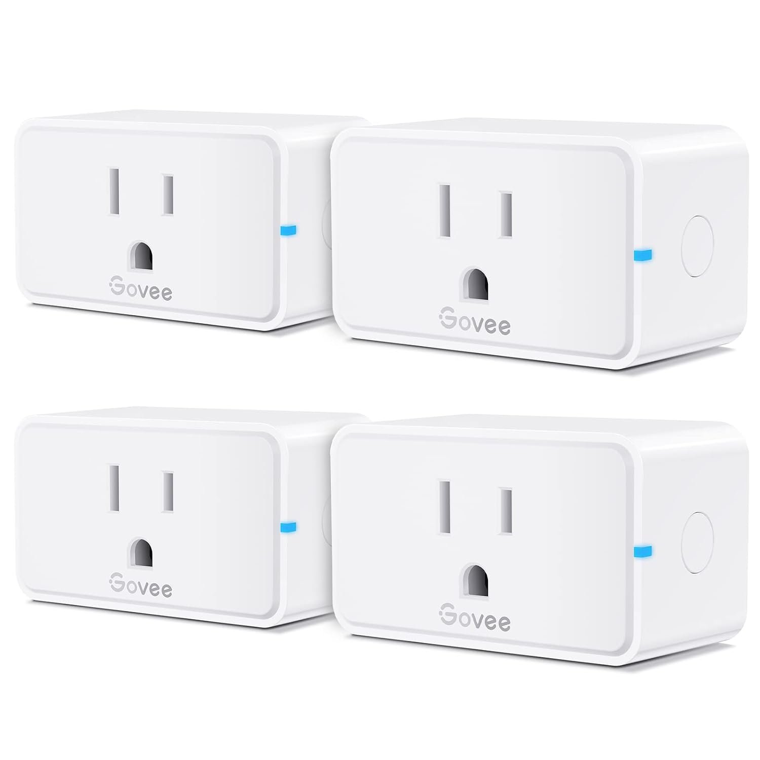Govee Smart Plug 15A WiFi Bluetooth Outlet 4 Pack, Remote Group Control