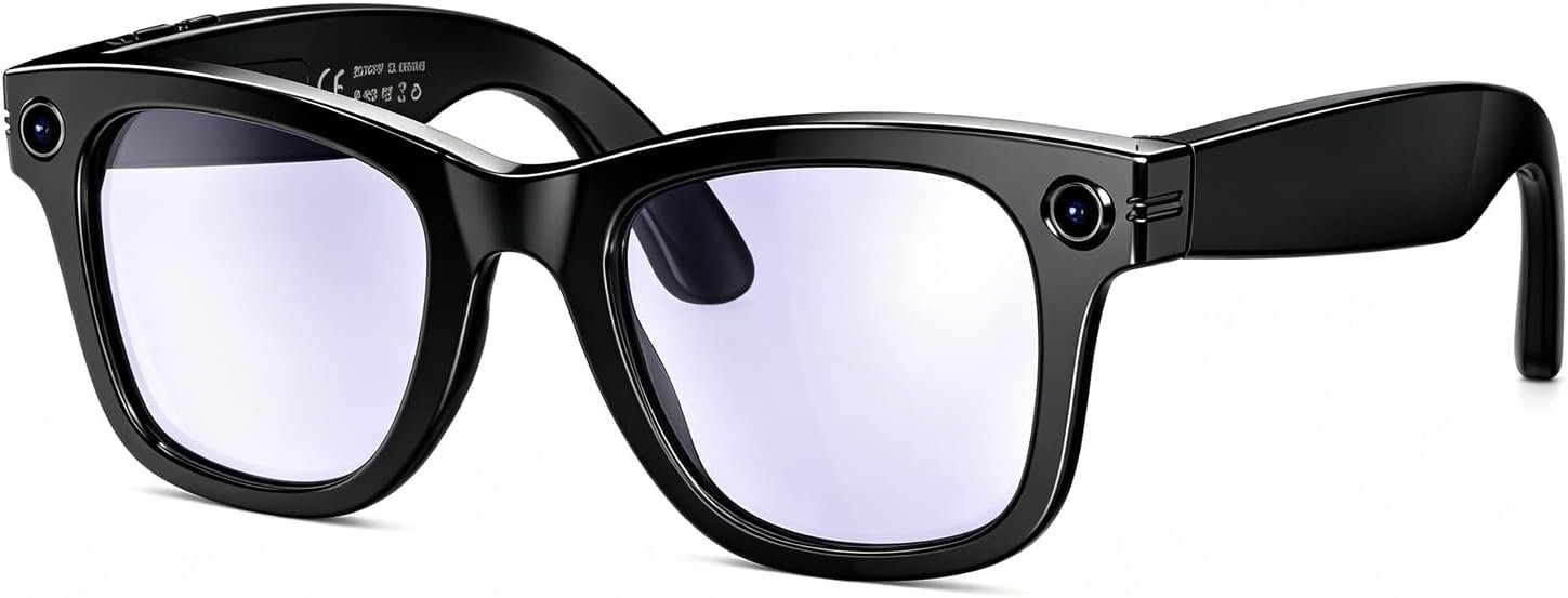 Camera Glasses AI Smart Glasses with Camera and Bluetooth 1080p Video Glasses Outdoor Video Recording 4K HD Outdoor AI Glasses for Men Women Driving Travel Hiking