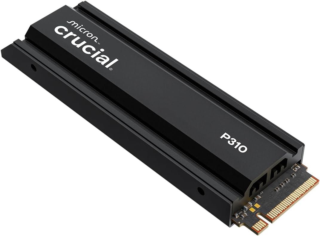 Crucial P310 2280 2TB PCIe Gen4 NVMe Gaming PS5 SSD with Heatsink, Up to 7,100MB/s, PlayStation5, Laptop & Desktop (PC) Compatible, Solid State Drive – CT2000P310SSD5-01