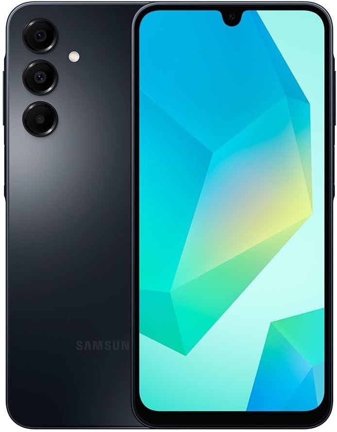 SAMSUNG Galaxy A16 4G Dual SIM (128GB, 2025) 6.7″ 90Hz AMOLED, Splash Resistant, 8Core, 50MP Camera (Factory Unlocked International Model for GSM, Global) A165M/DS (25W Fast Charger Bundle, Black)