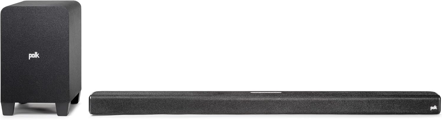 Polk Audio Signa S4 Dolby Atmos 3D Sound Bar System with 5.9″ Wireless Sub