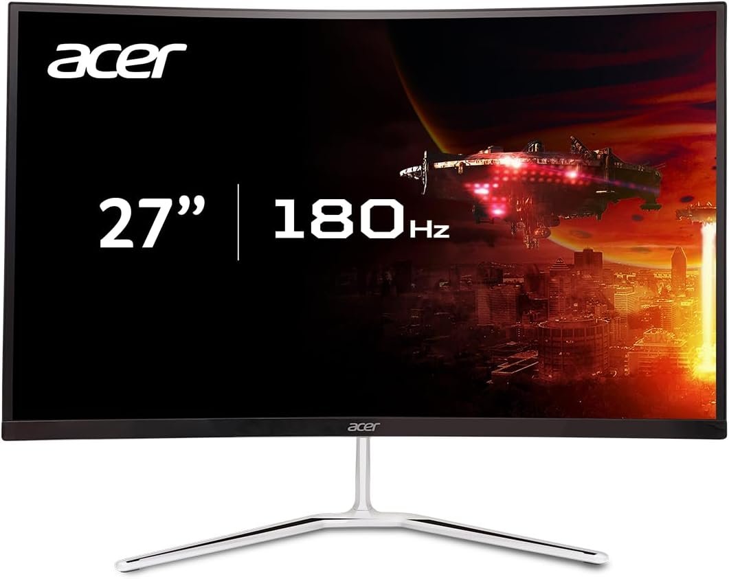 Acer Nitro 27in QHD 2560×1440 Curved 180Hz Gaming Monitor EDA270U Pbmiipx