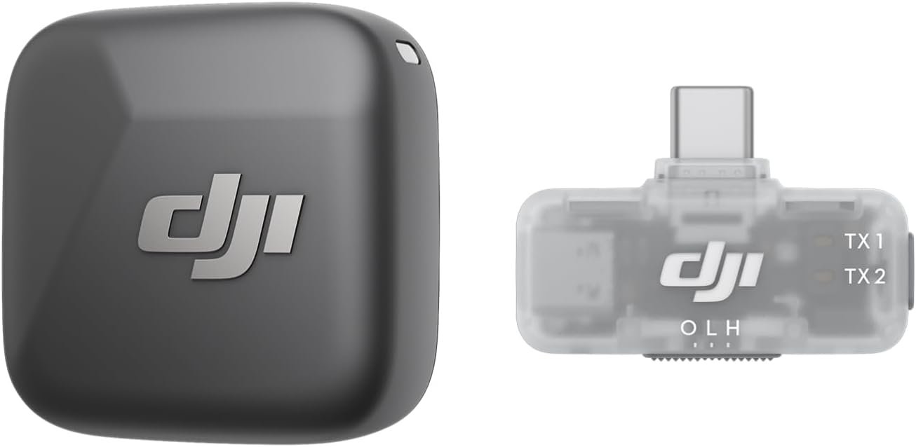 DJI Mic Mini (1 TX + 1 Mobile RX), Wireless Microphone for Smartphone